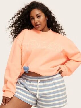 Parke x Target Peach 100% Cotton Mock Neck Sweatshirt-Size S/M - New w/tags